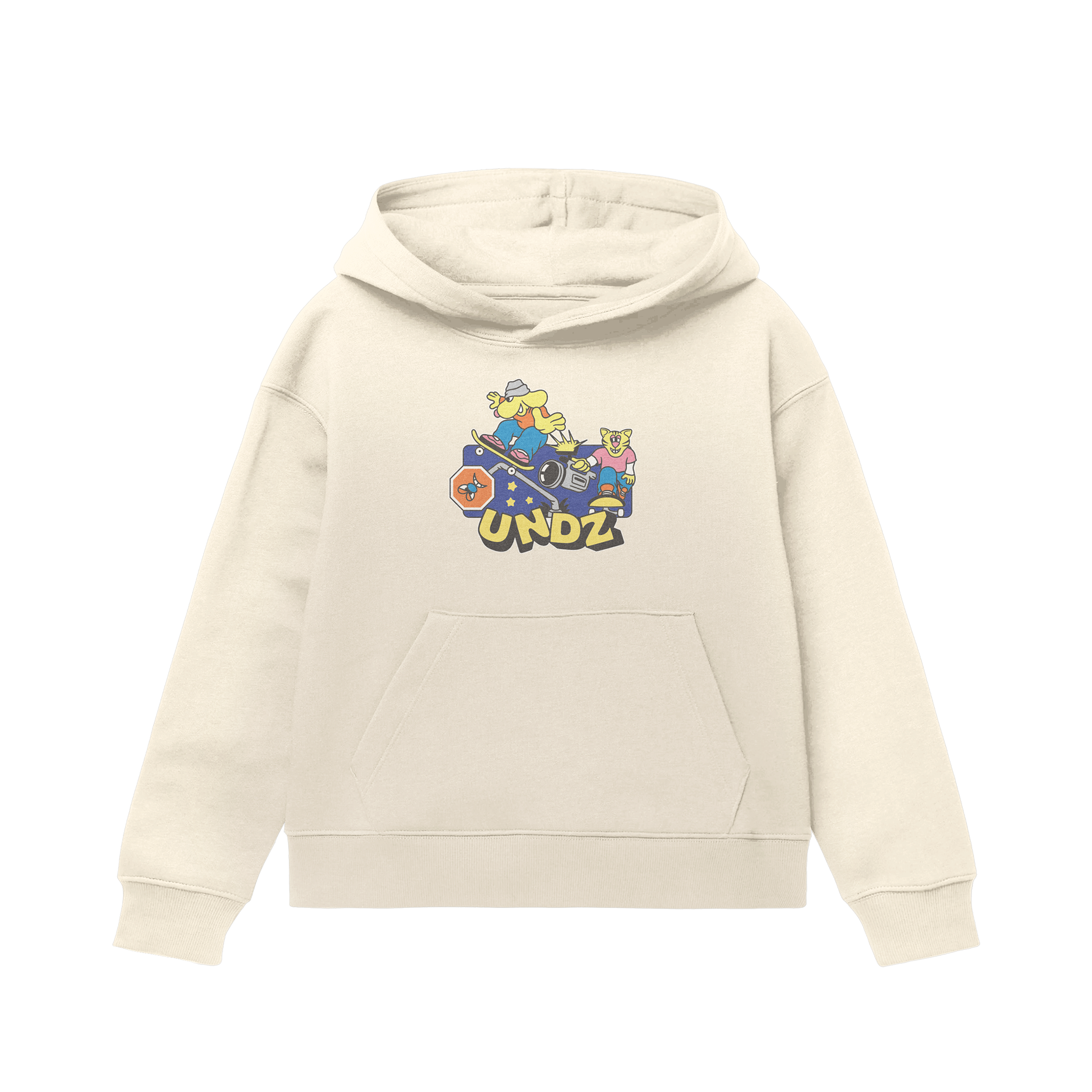 Sweat à capuche crème - NIGHT SKATER