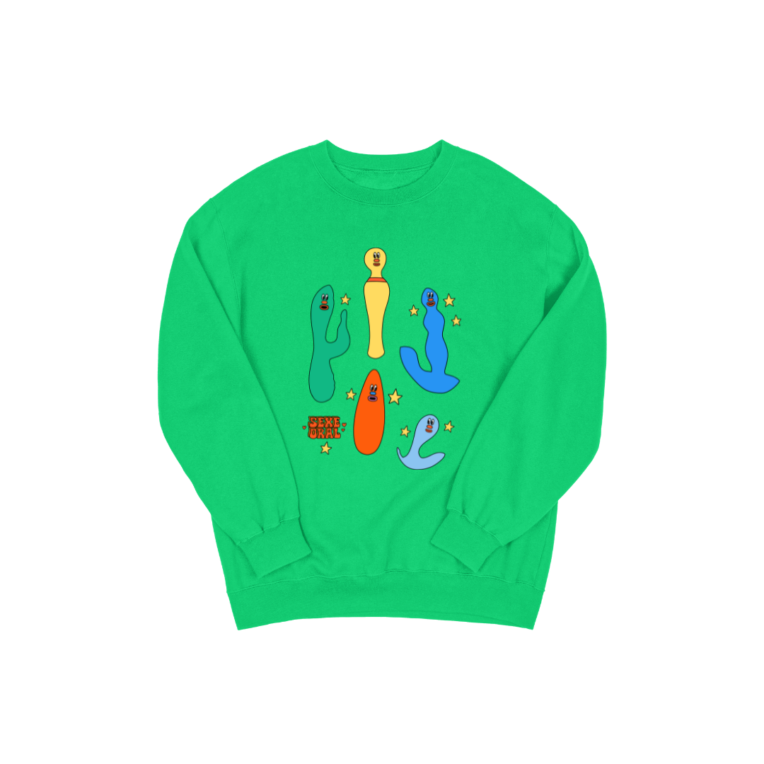 CREWNECK GREEN - SEXE ORAL DILDO