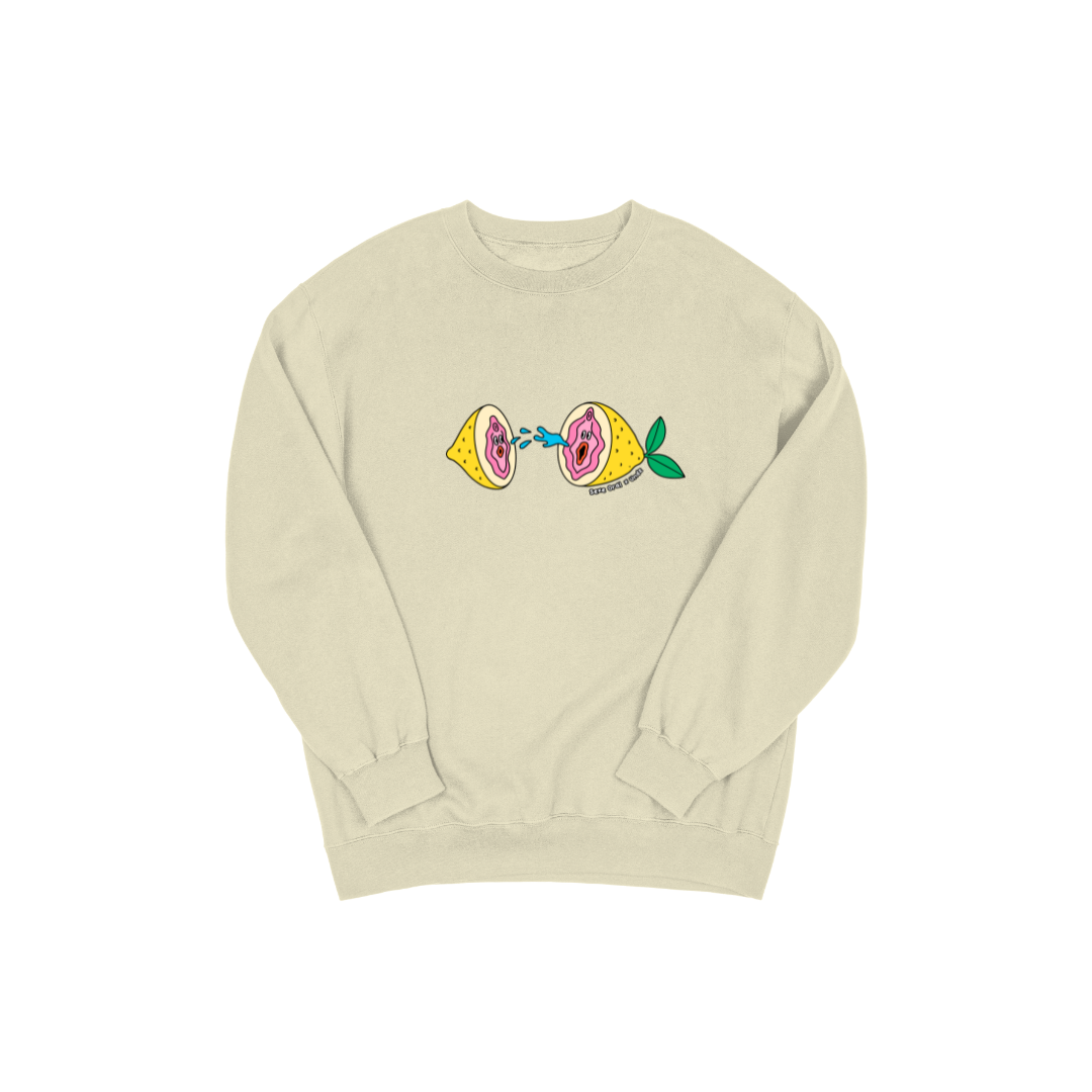 CREWNECK CREAM - SEXE ORAL CITRON