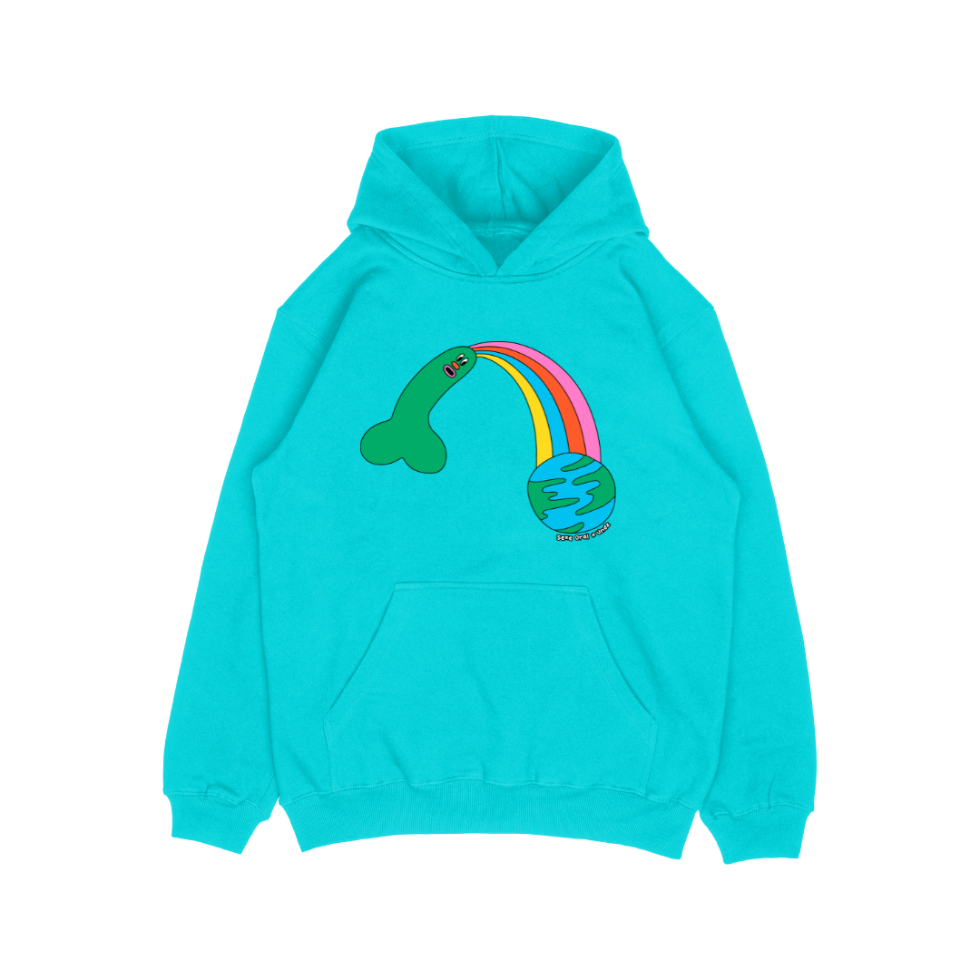 HOODIE BLEU - SEXE ORAL RAINBOW