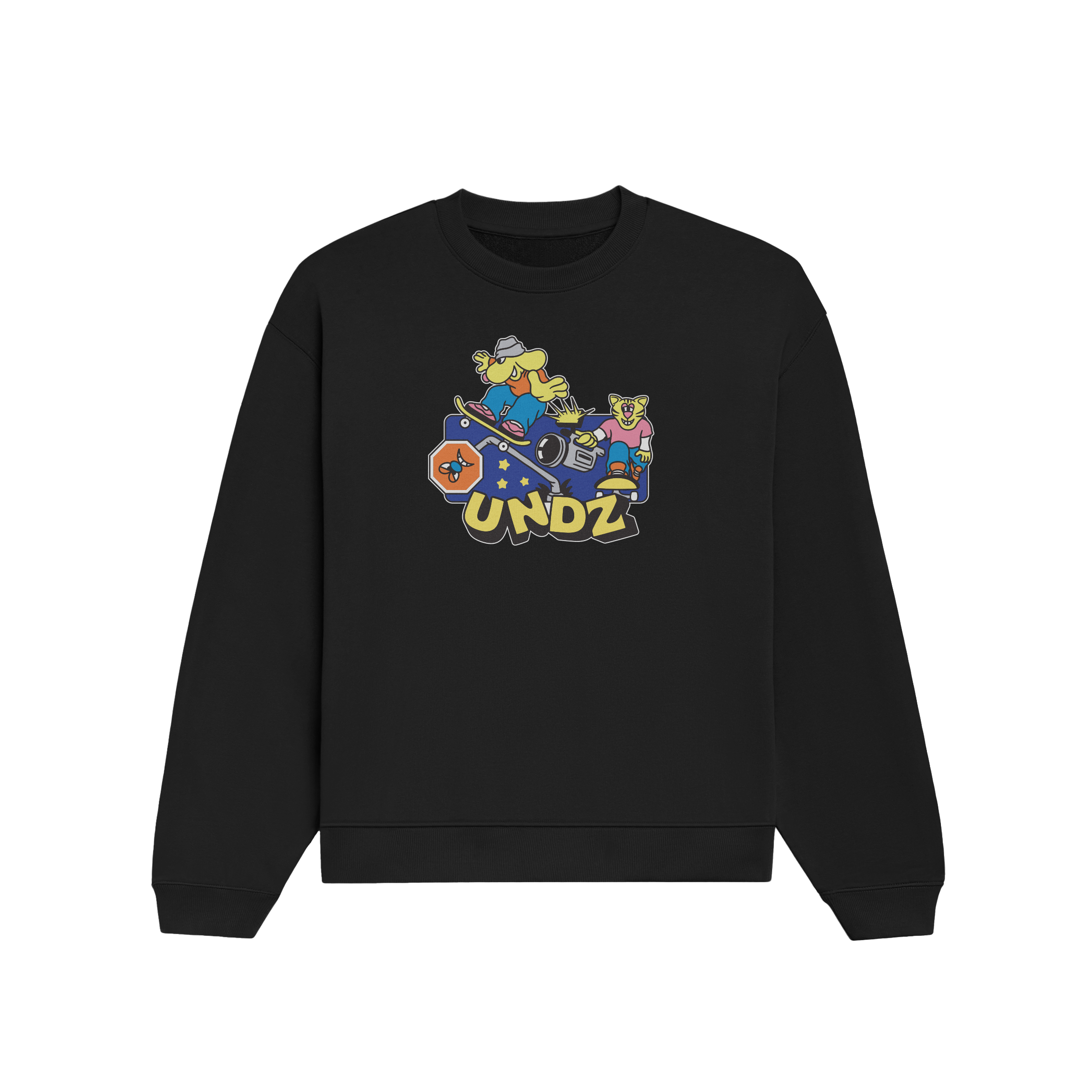 CREWNECK BLACK - NIGHT SKATER