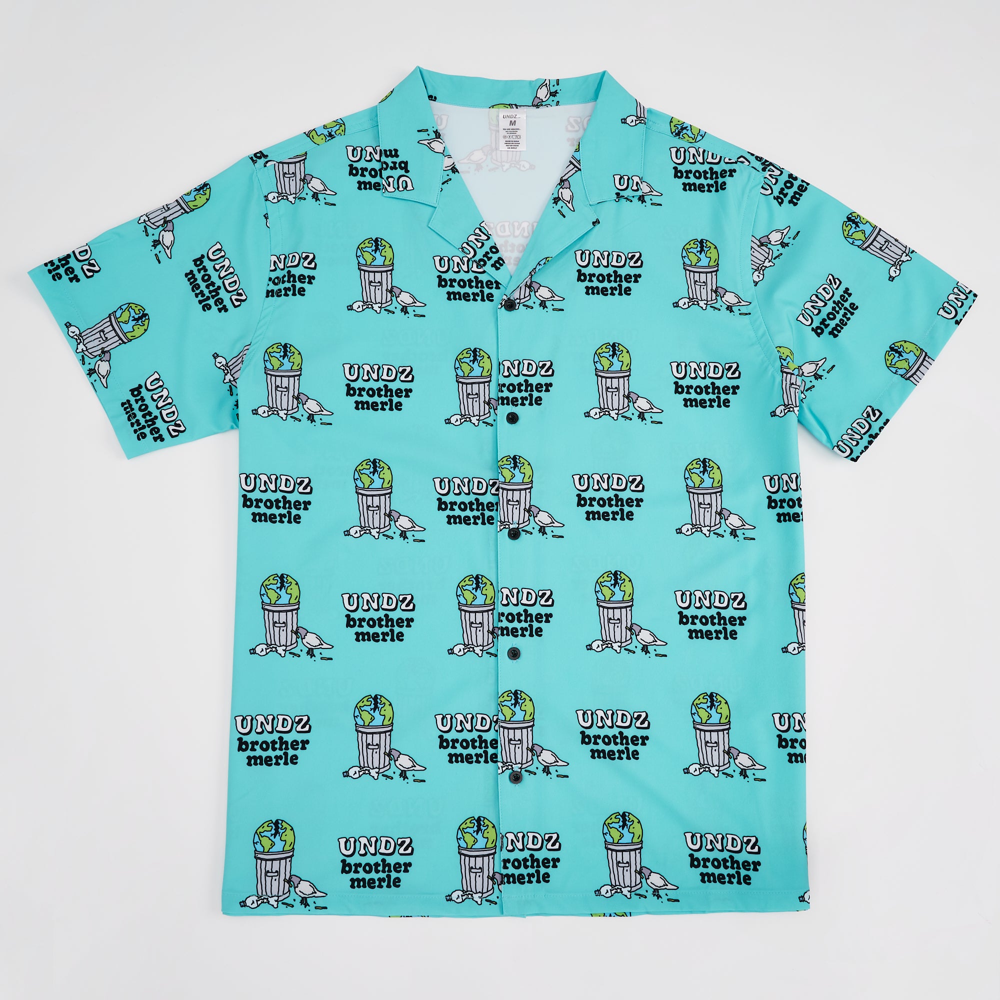 CHEMISE À MANCHES COURTES BROTHER MERLE TRASH TURQUOISE