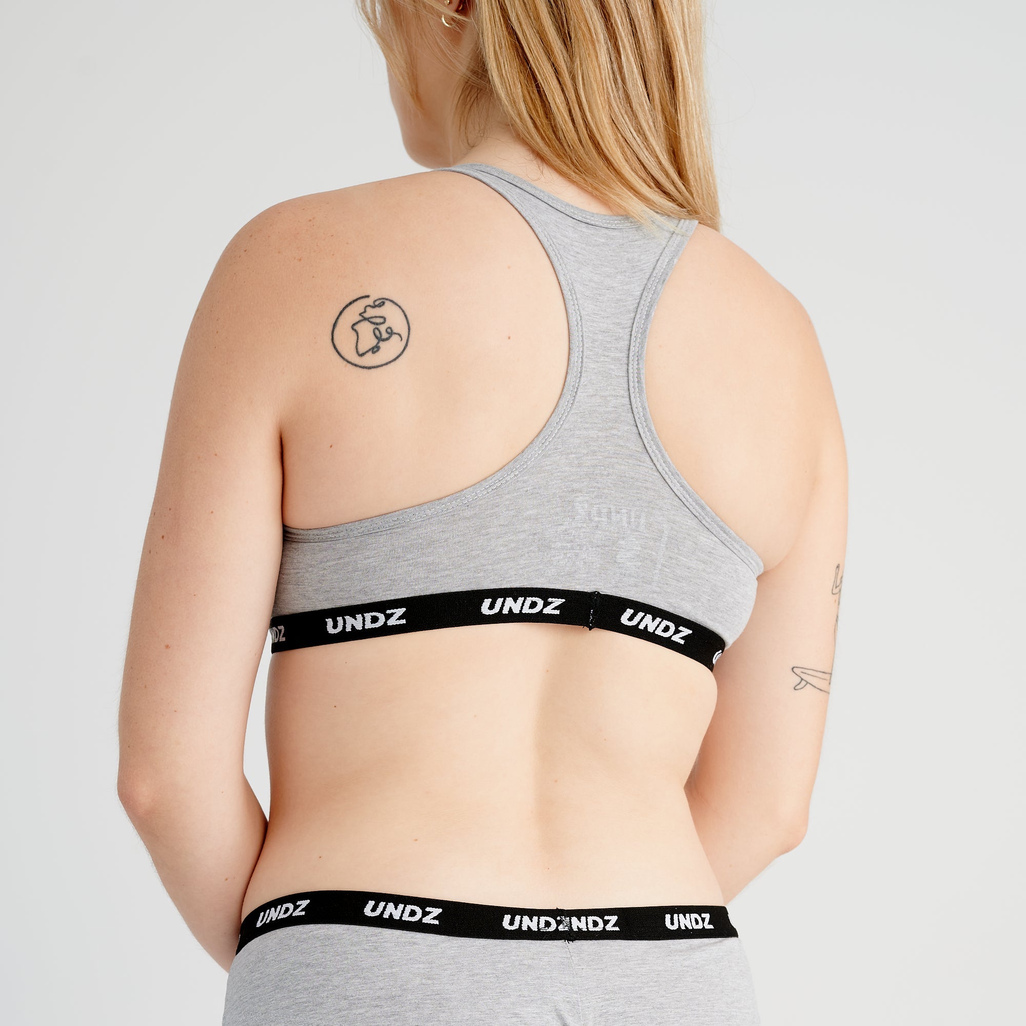 SOUTIEN-GORGE FEMME COTON GRIS CHINÉ