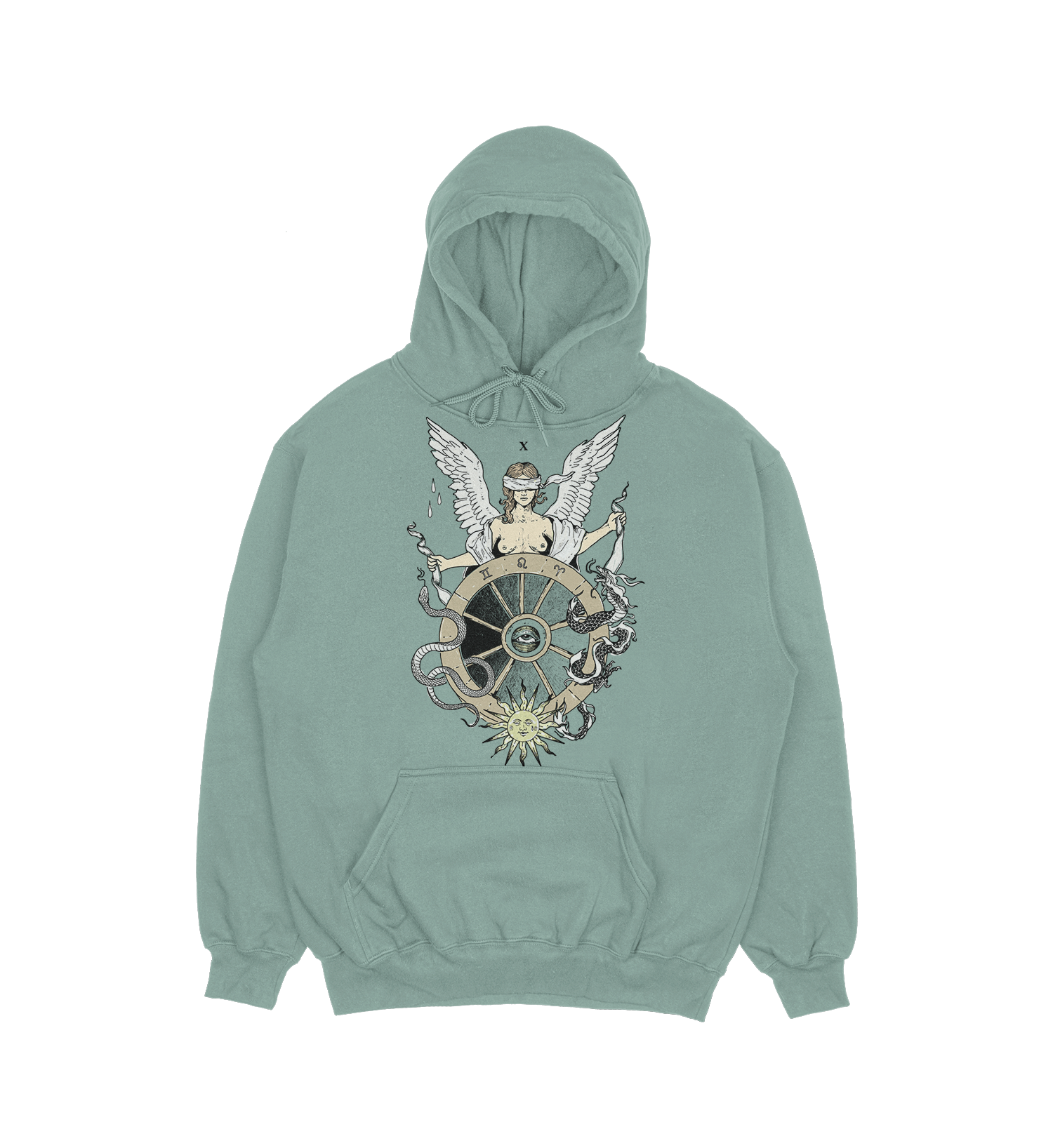 SWEAT À CAPUCHE VERT - LYSANDRE DÉESSE