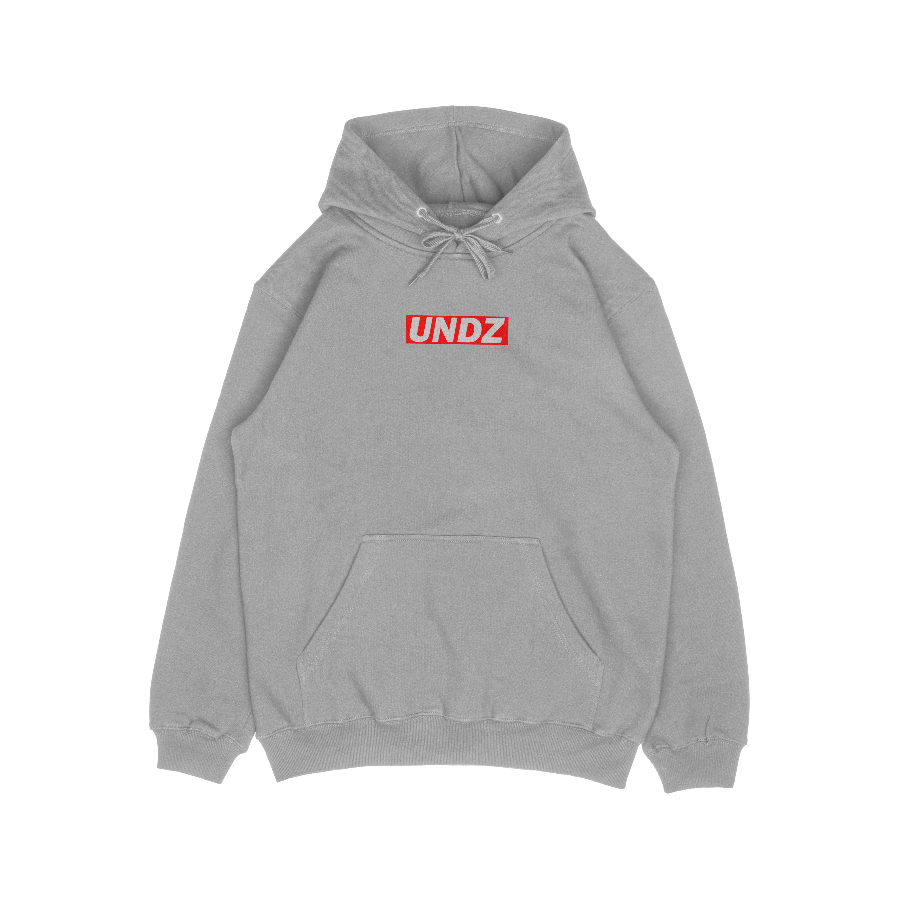 HOODIE GREY - UNDZ CLASSIC RED