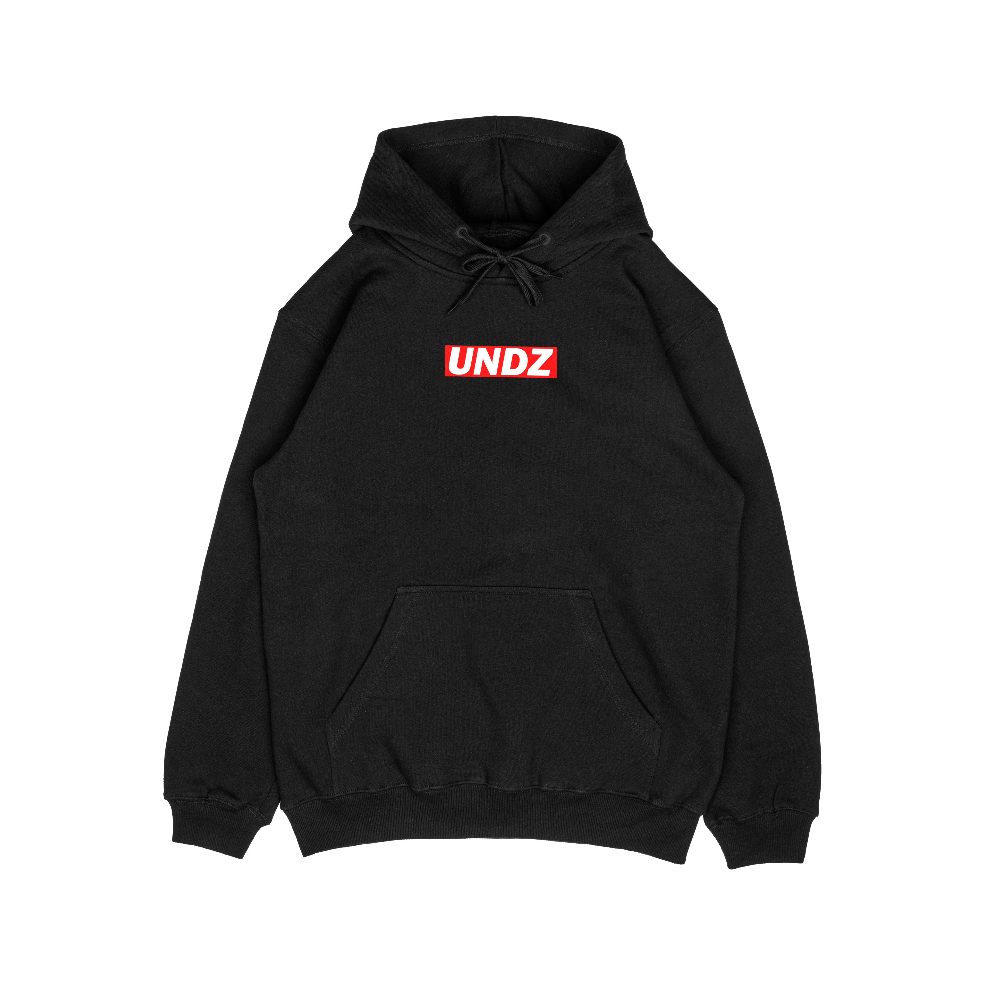 HOODIE BLACK - CLASSIC UNDZ RED