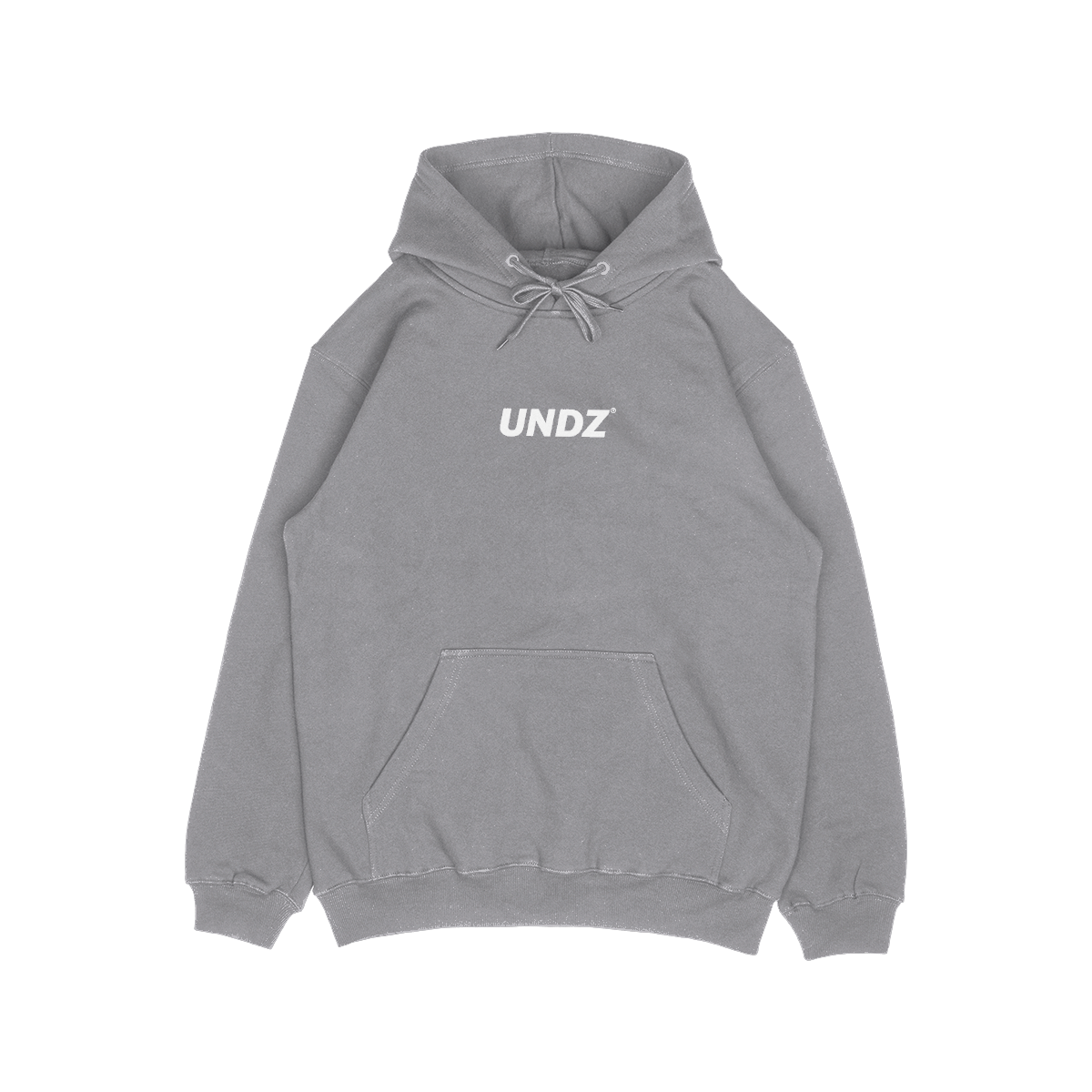 HOODIE GREY - UNDZ LOGO WHITE