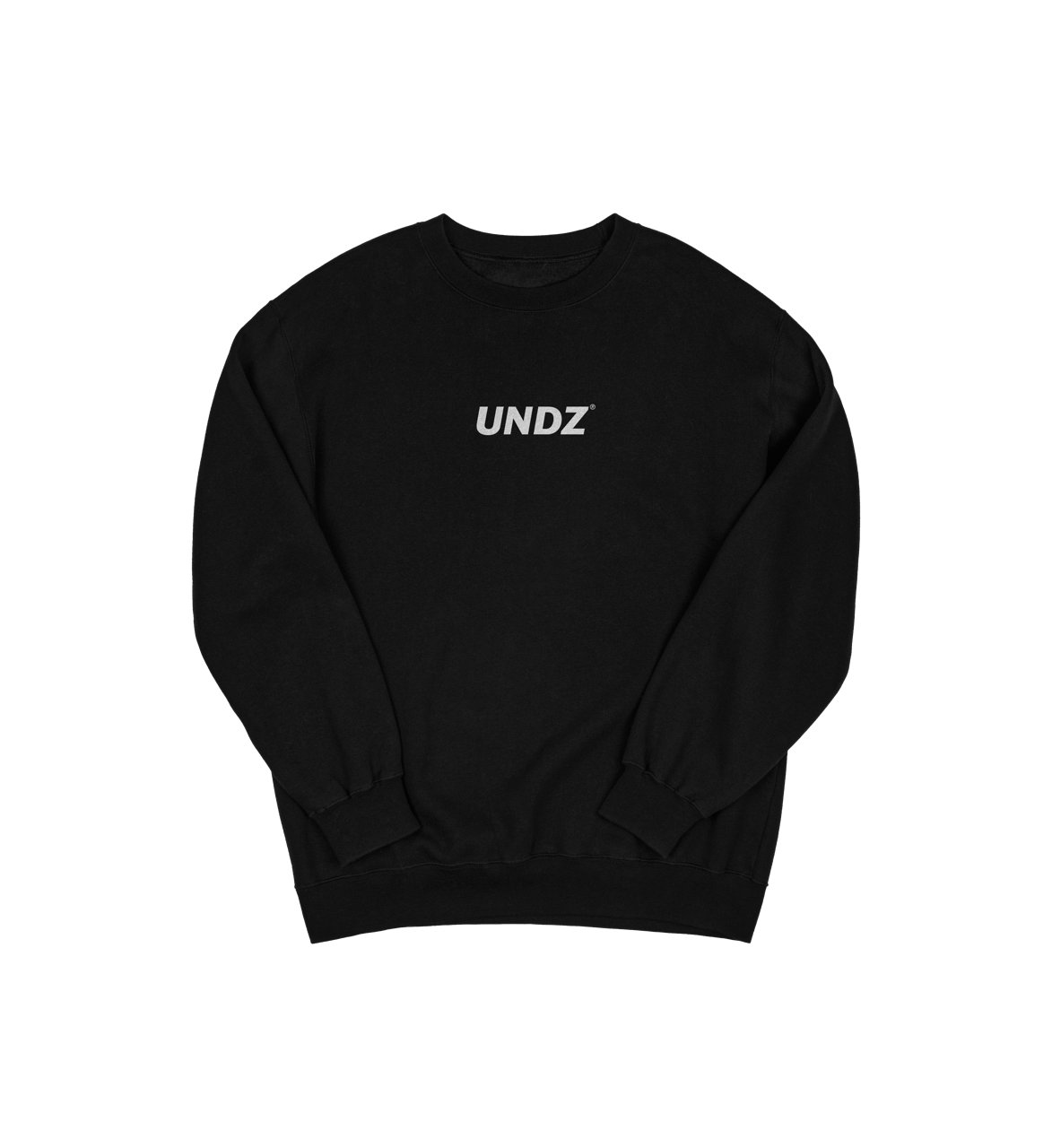 CREWNECK BLACK - UNDZ LOGO WHITE